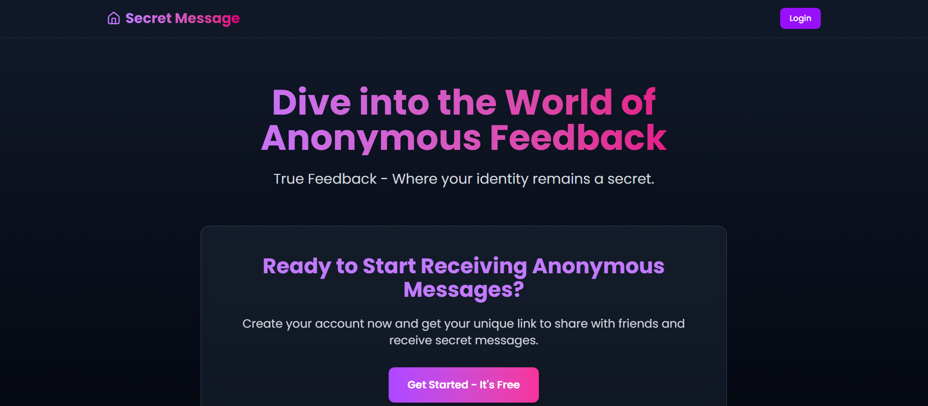 Anonymous Feedback System